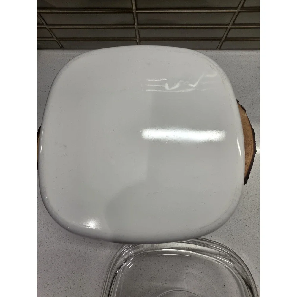Corning Ware Spice of Life L'Echalote A-8-B Dish w/Clear Pyrex A-9-C Lid 1.4L